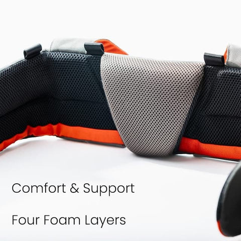 Close up shot of the Step Caddy child carrier lumbar support.