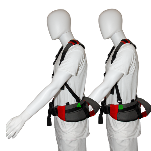 Step Caddy child carrier assembly illustration showing simple two-step connection process for parents and children.